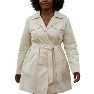 Colebrook Cream Women's Trench Coat sz XL